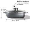 Servierpfanne Eckig 28 cm | mit Deckel