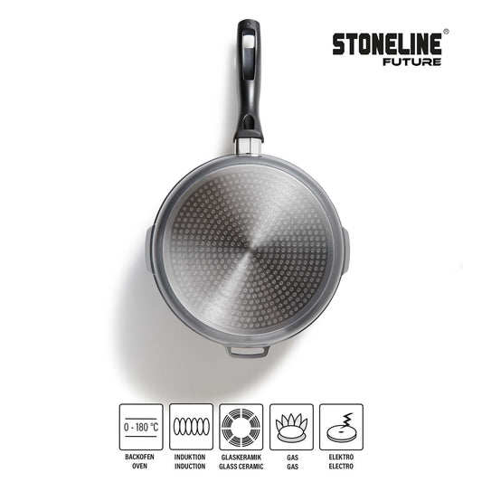 Future Topfset 8 tlg.  mit Siebglas Deckel, Induktion geeignet