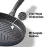 Fisch- und Schnitzelpfanne Oval 35x24 cm | mit Deckel