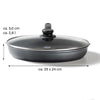 Fisch- und Schnitzelpfanne Oval 35x24 cm | mit Deckel