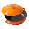 Cocotte Bräter Rund 28 cm Orange | mit Deckel