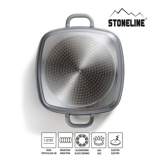 Servierpfanne Eckig 24 cm | mit Deckel