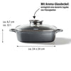 Servierpfanne Eckig 24 cm | mit Deckel